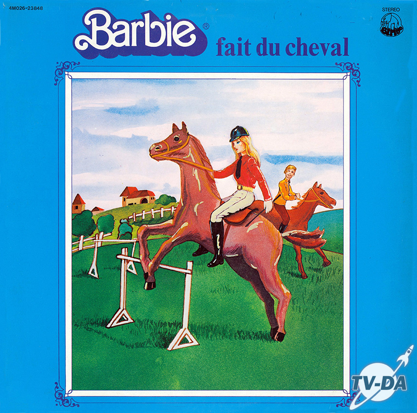 disque vinyle 33 tours Barbie fait du cheval