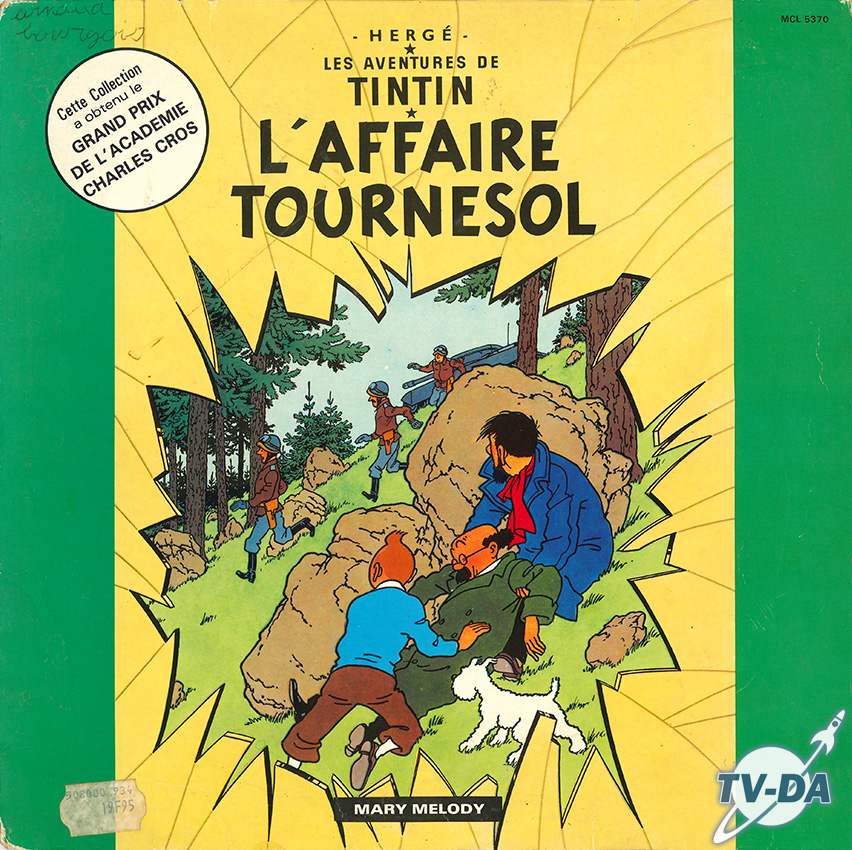 tintin affaire tournesol academie charles crosdisque vinyle 33 tours