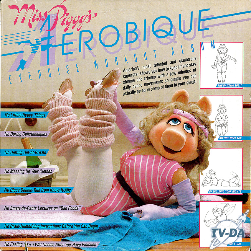 miss piggy aerobique exercice workout disque vinyle 33 tours