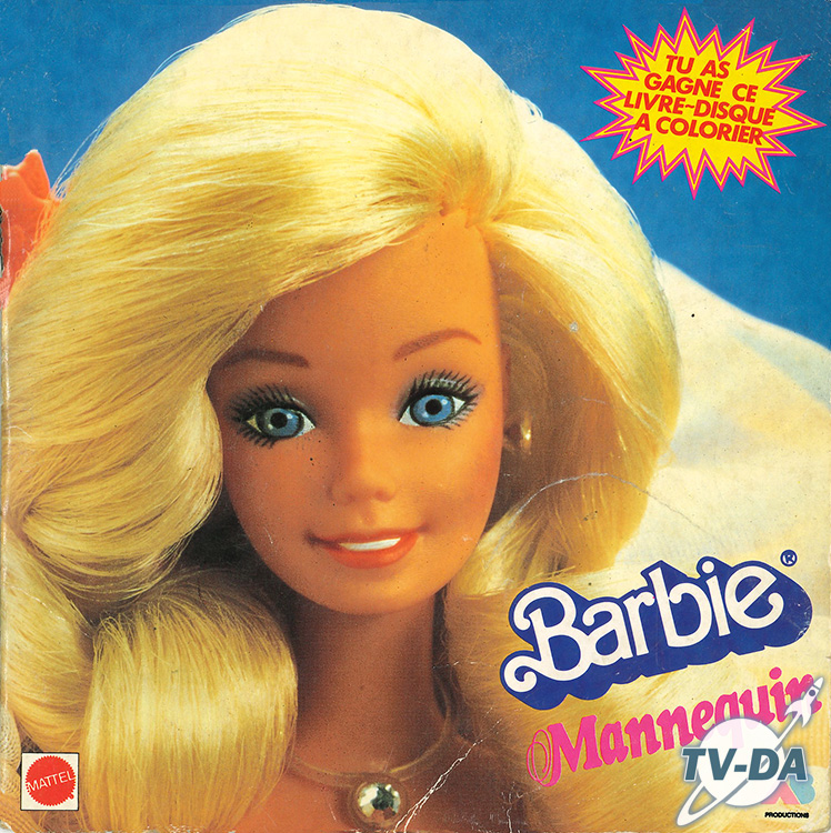 barbie mannequin gagne colorier livre disque vinyle 45 tours