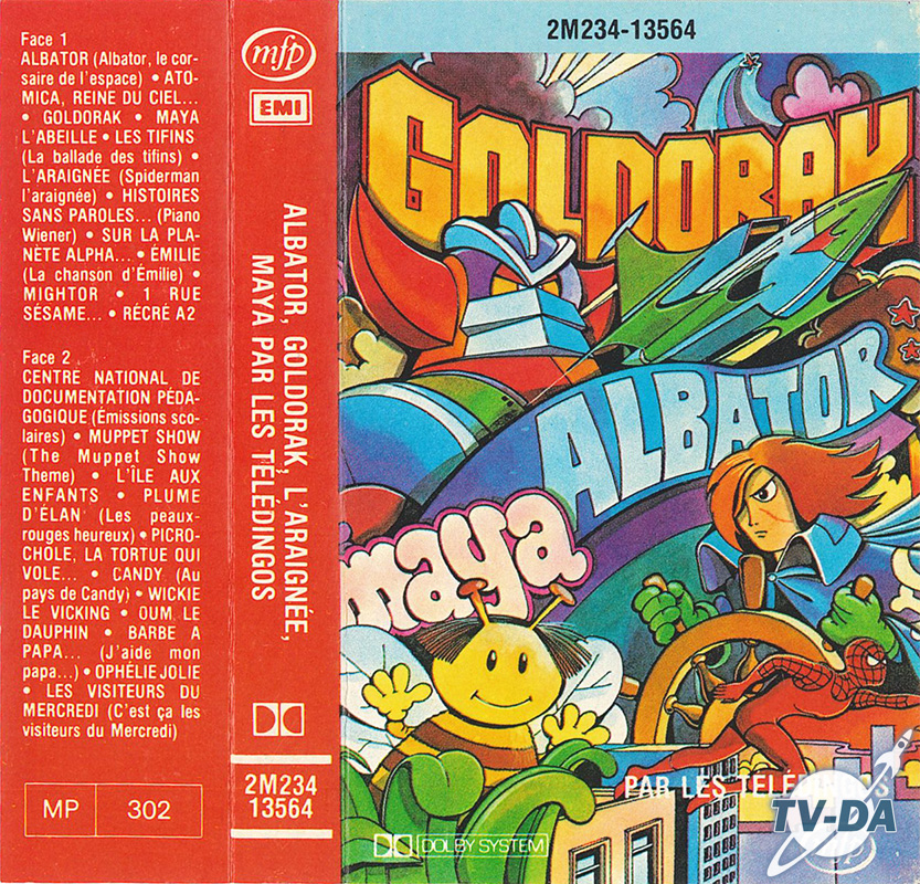 k7 cassette audio teledingos goldorak albator