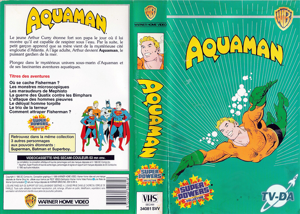 vhs cassette video aquaman