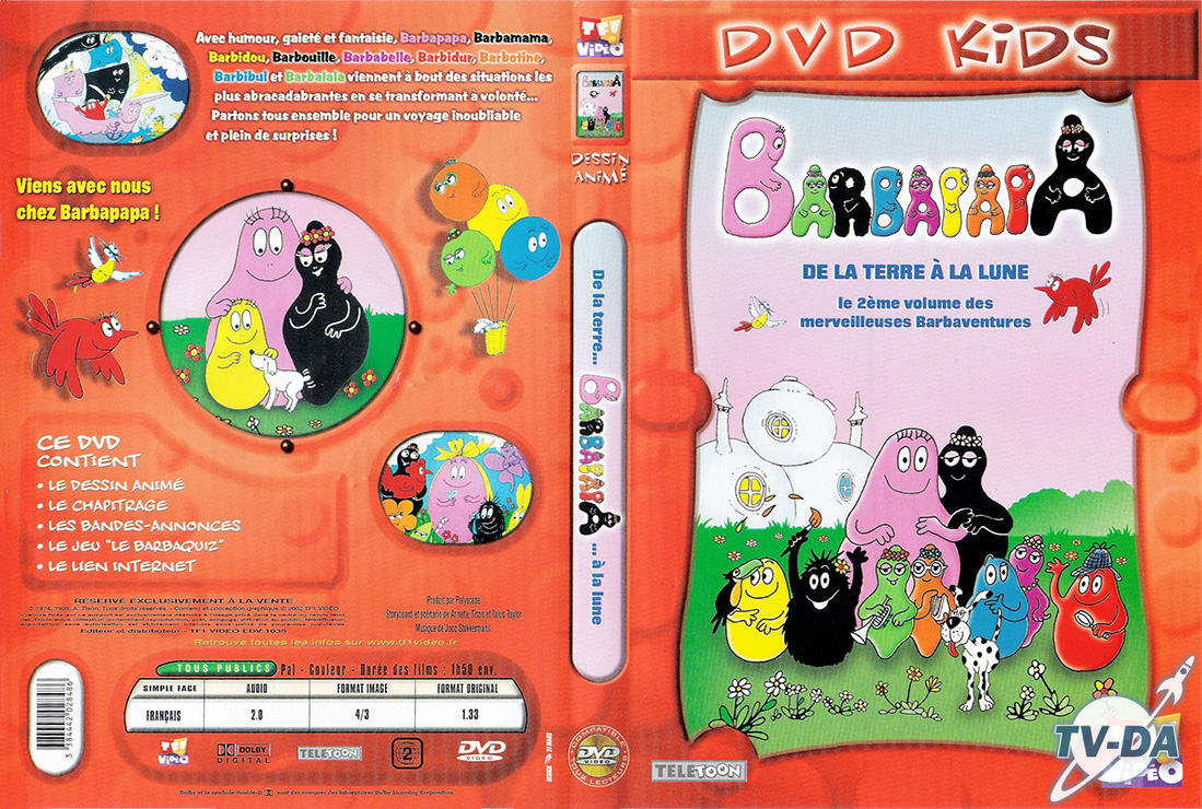 vhs cassette video barbapapa terre Lune