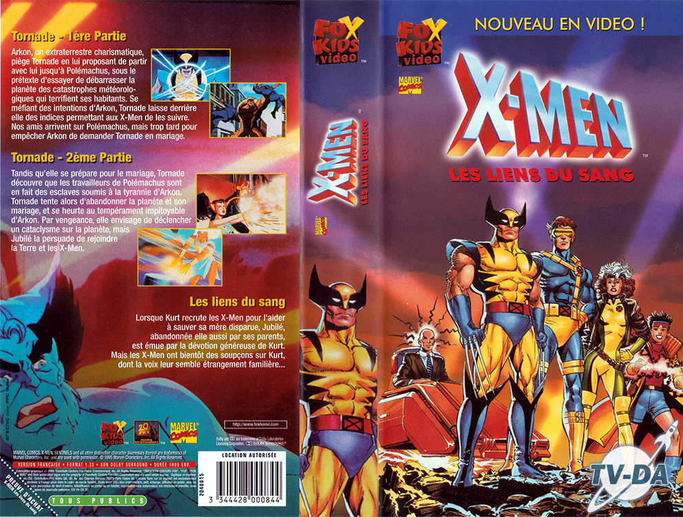 vhs cassette video xmen liens sang